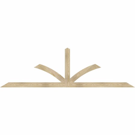 Ekena Millwork Richland Rough Sawn Timber Gable Bracket, Douglas Fir, 108"W x 31 1/2"H x 2"D x 4"F, 7/12 Pitch GBW108X31X0204RIC00RDF